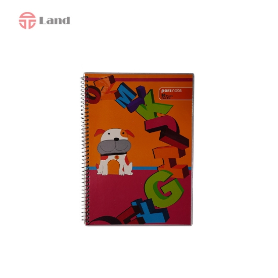 دفتر چهار خط پارس نوت 60 برگ جلد طلقی V2401