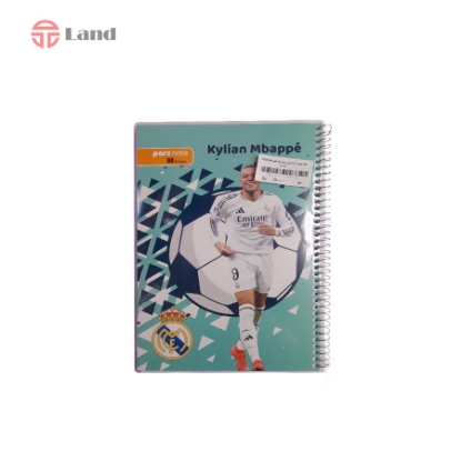 دفتر سیمی 60 برگ پارس نوت جلد طلقی Mbappe V1072