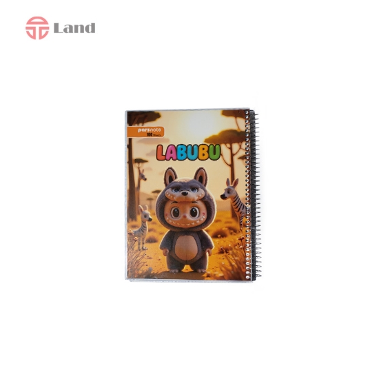 دفتر سیمی 100 برگ پارس نوت جلد طلقی لبوبو V1026