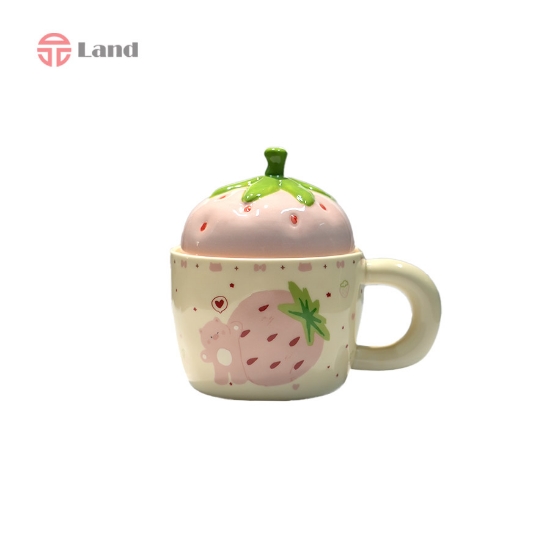 ماگ در دار طرح توت فرنگی
