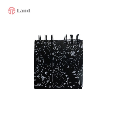 دفتر یادداشت 100 برگ حاشیه رنگی برگ تحریر سیمی 10*10