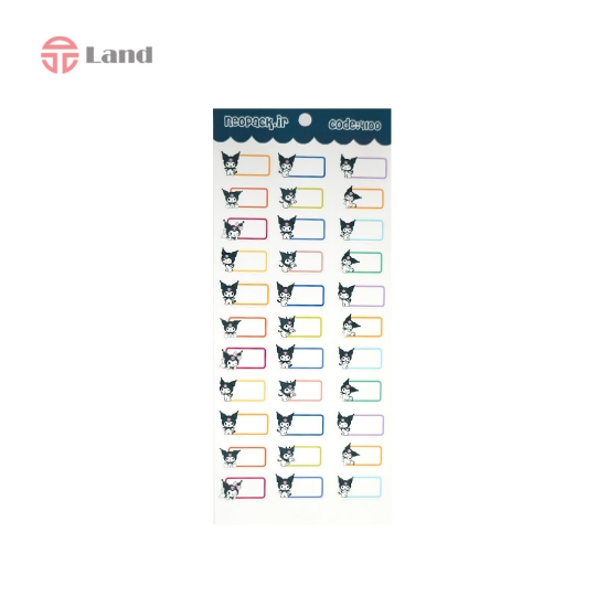 برچسب اسامی نئوپک کرومی مشکی کد 4009