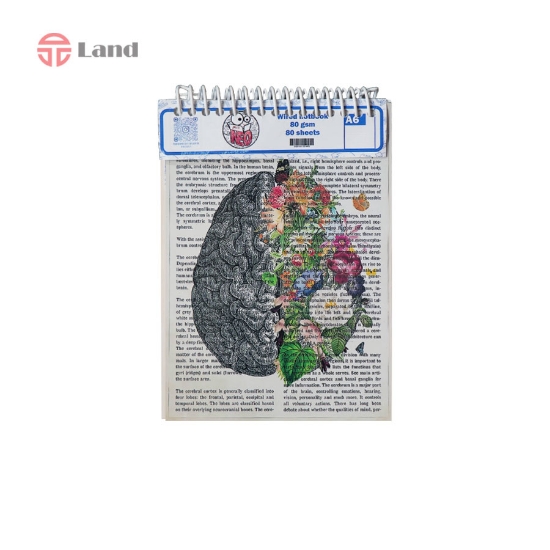 دفتر نقطه ای 80 برگ نئوپک طرح مغز سایز A6