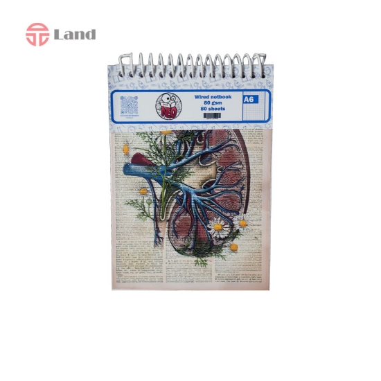 دفتر شطرنجی 80 برگ نئوپک طرح کلیه سایز A6