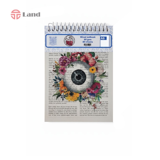 دفتر نقطه ای 80 برگ نئوپک طرح چشم سایز A6