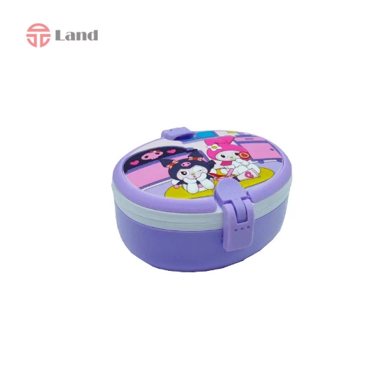 ظرف غذا بیضی دوطبقه کارا طرح کرومی