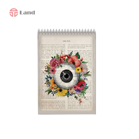 دفتر سیمی 80 برگ نئوپک طرح چشم سایز A5