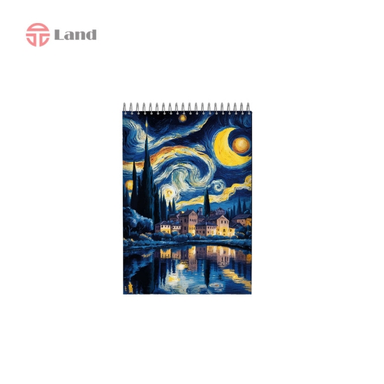 دفتر نقطه ای سیمی 80 برگ نئوپک طرح ونگوگ A6