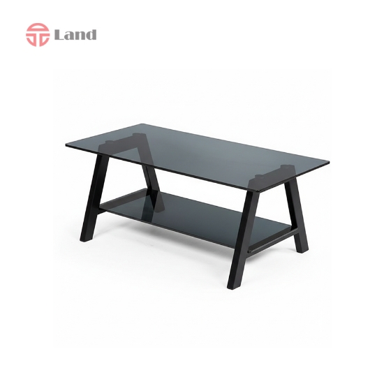 جلو مبلی مستطیل انرژی دوطبقه شیشه دودی پایه مشکی TS550