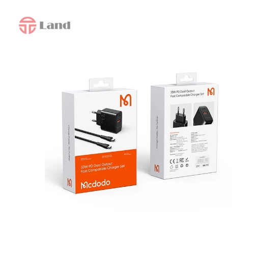 آداپتور همراه با سیم 33W PD مک دودو مدل CH-0922