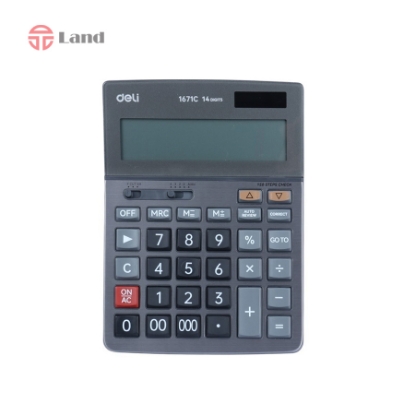 ماشین حساب رومیزی 14 رقم چک کن دار Deli E1671c