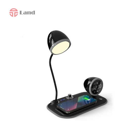 چراغ مطالعه سه کاره (شارژر وایرلس - ساعت) مدل HT-311