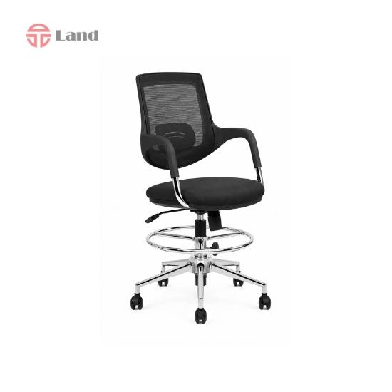 صندلی کارمندی انرژی مدل S.R200 فریم مشکی پایه کروم