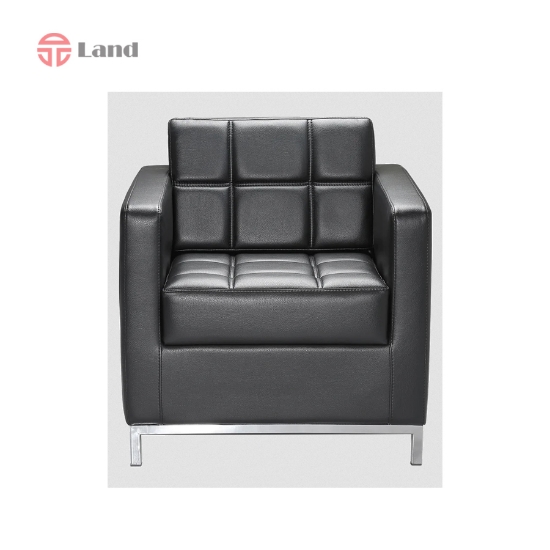 مبل یک نفره رویال راحتیران M121 پایه کروم - چرم تنفسی