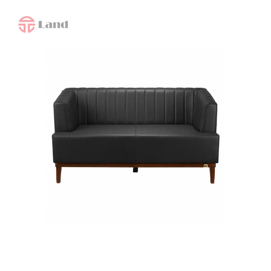 مبل دو نفره افرا پایه چوبی راحتیران M222 - چرم تنفسی