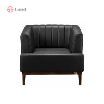 مبل یک نفره افرا پایه چوبی راحتیران M221 - چرم تنفسی