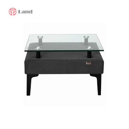 میز عسلی دیاکو پایه فلزی مشکی راحتیران S111 - پارچه ای