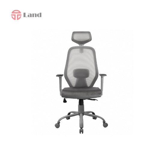 صندلی مدیریتی راحتیران مدل T3610 پایه فلزی طوسی - پارچه ای