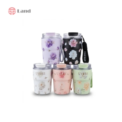 تراول ماگ AMSZM 350ml طرح گلدار کد 1801