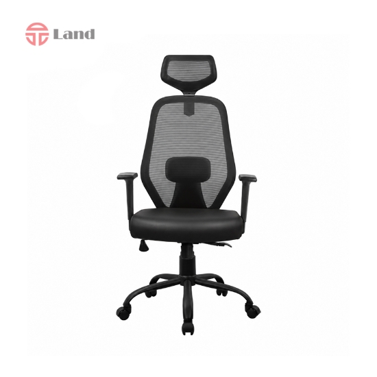 صندلی مدیریتی راحتیران مدل T3615 پایه فلزی مشکی- چرمی