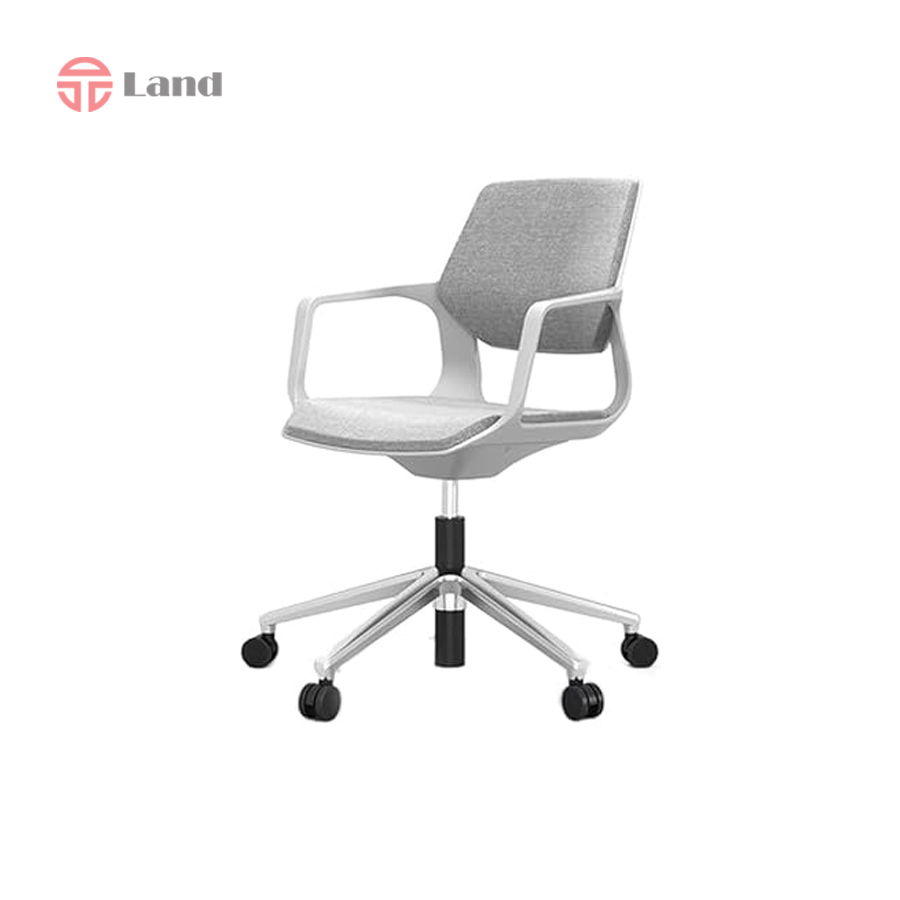 صندلی-اپراتوری-نظری-سول-پایه-کروم-مدل-E455-طوسی-سفید